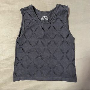 Carbon38 Black Cutout Tank Top